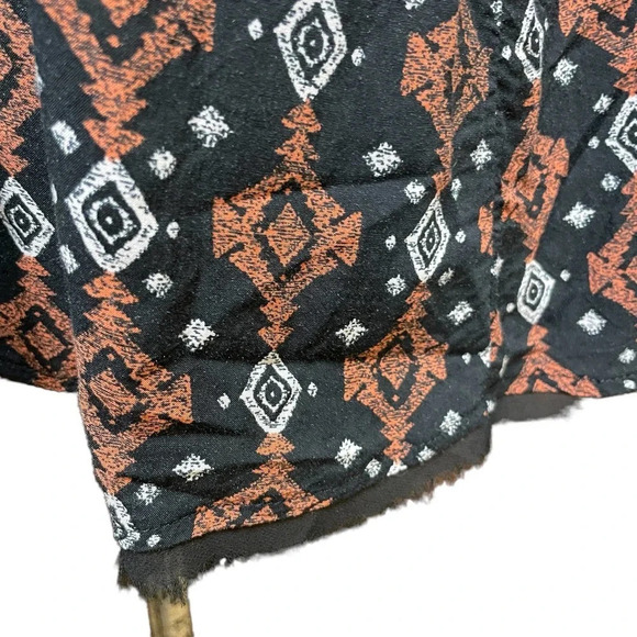 Torrid Geo Print Challis Tunic Top Black Orange Plus‎ Size 3X - Picture 8 of 13